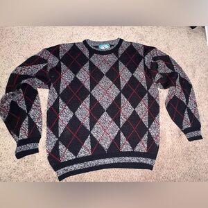 Vintage 90’s Botany 500 Argyle Sweater 100% Acrylic Size Large